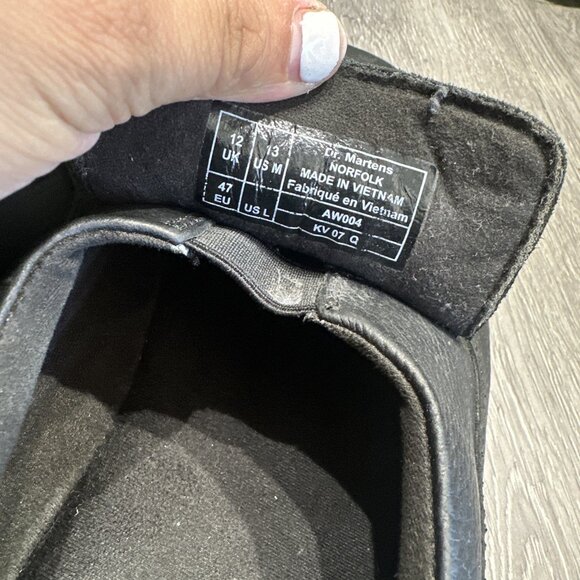 Dr Martens Black Norfolk Slip on Round Toe Textured Leather Loafers Size US M 13 - Picture 9 of 10